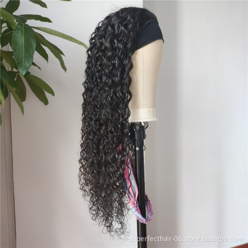 Water wave headband wig hair headbands for wigs high quality headband wig